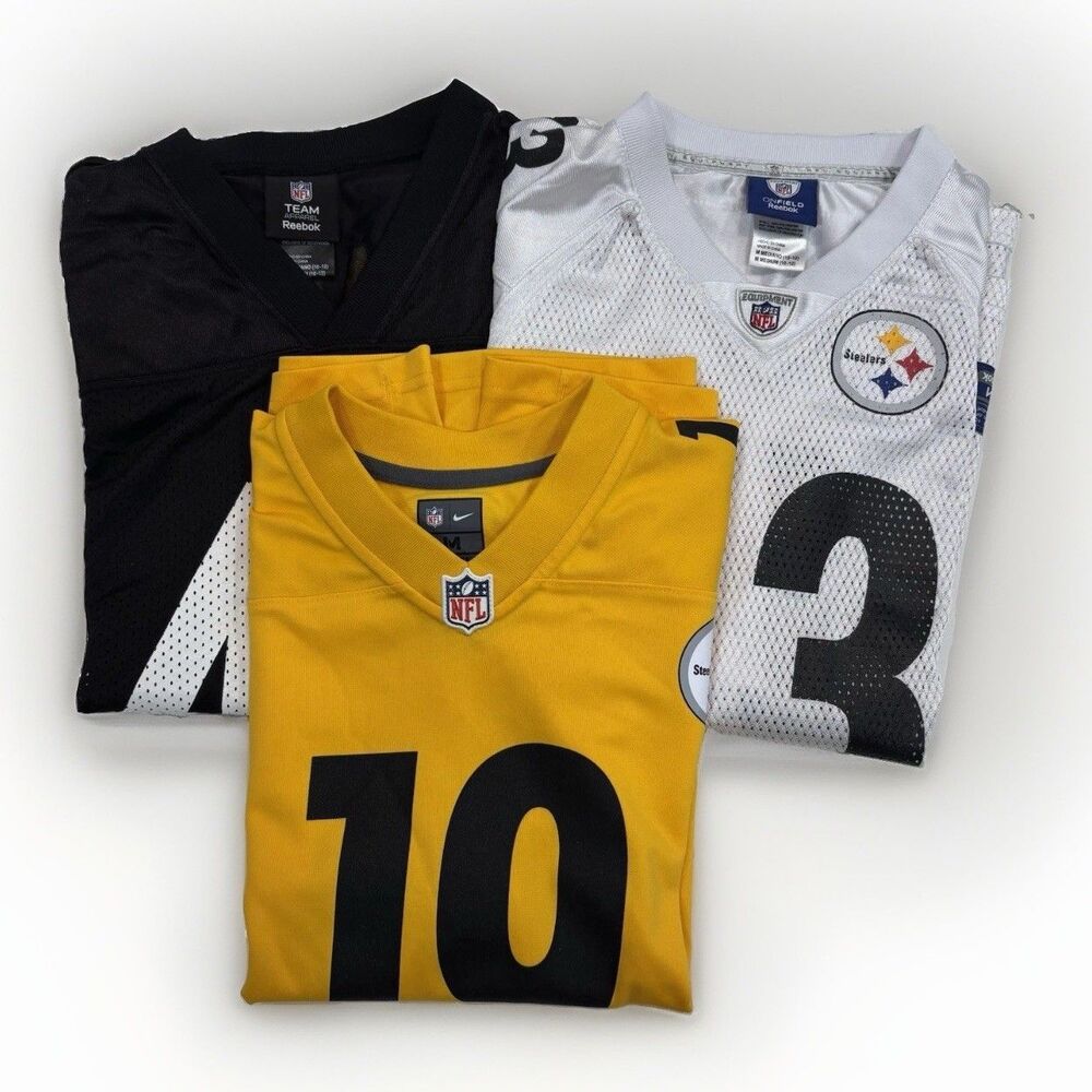 Steelers Jersey Youth Size Medium (10-12) LOT OF 3 Polamalu Smith-Schuster NFL